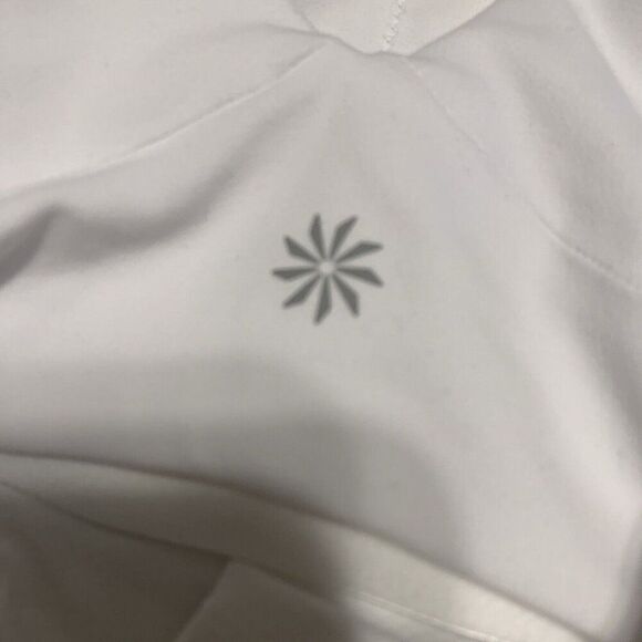 Athleta Solid White Crop Cross Cross Front Tank Top Built In Bra Xs - Picture 5 of 6